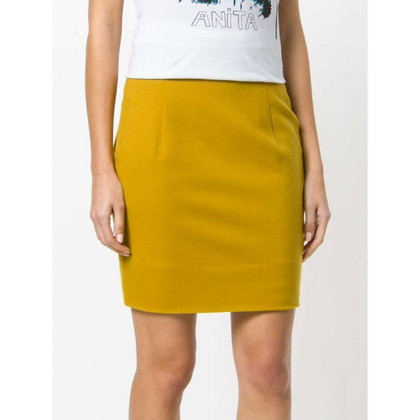 Versace Skirt Wool in Yellow