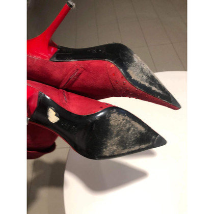 Pollini Stiefel aus Wildleder in Rot