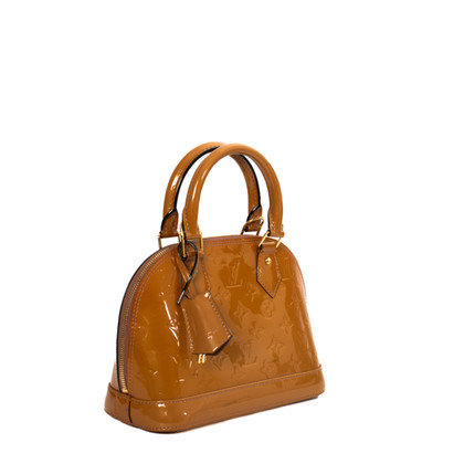 Louis Vuitton Handtasche aus Lackleder in Beige