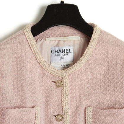 Chanel Jacke/Mantel aus Wolle in Nude