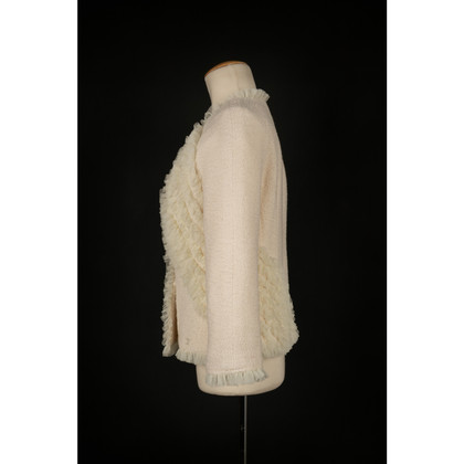 Chanel Giacca/Cappotto in Lana in Bianco
