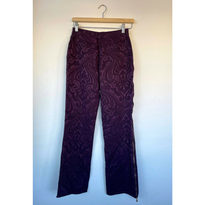 Versace Paire de Pantalon en Coton en Violet