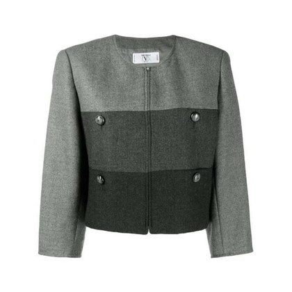 Valentino Garavani Jacke/Mantel aus Wolle in Grau