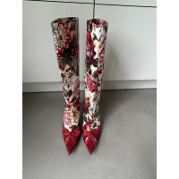 Dolce & Gabbana Stivali in Tela in Rosso