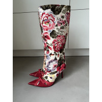 Dolce & Gabbana Stivali in Tela in Rosso