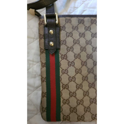 Gucci Umhängetasche aus Canvas in Creme