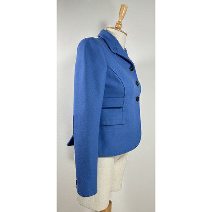 Miu Miu Jacke/Mantel aus Wolle in Blau