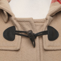 Burberry Jacke/Mantel aus Wolle in Beige