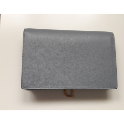 Dior Saddle Bag in Pelle in Grigio