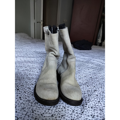 Rick Owens Boots Leather in Beige