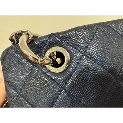 Chanel Shopping Tote Leather in Blue