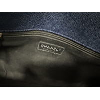 Chanel Shopping Tote in Pelle in Blu