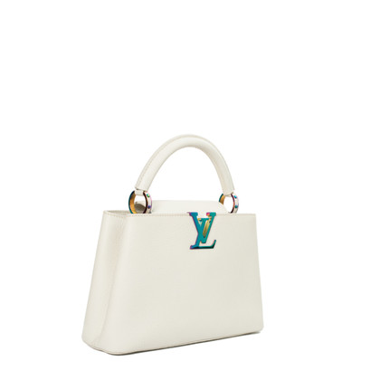 Louis Vuitton Capucines aus Leder in Weiß
