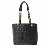Chanel Shopping Tote Leather in Black