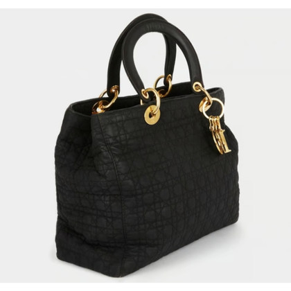 Christian Dior Handtasche aus Canvas in Schwarz