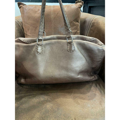 Fendi Shopper Leather in Brown