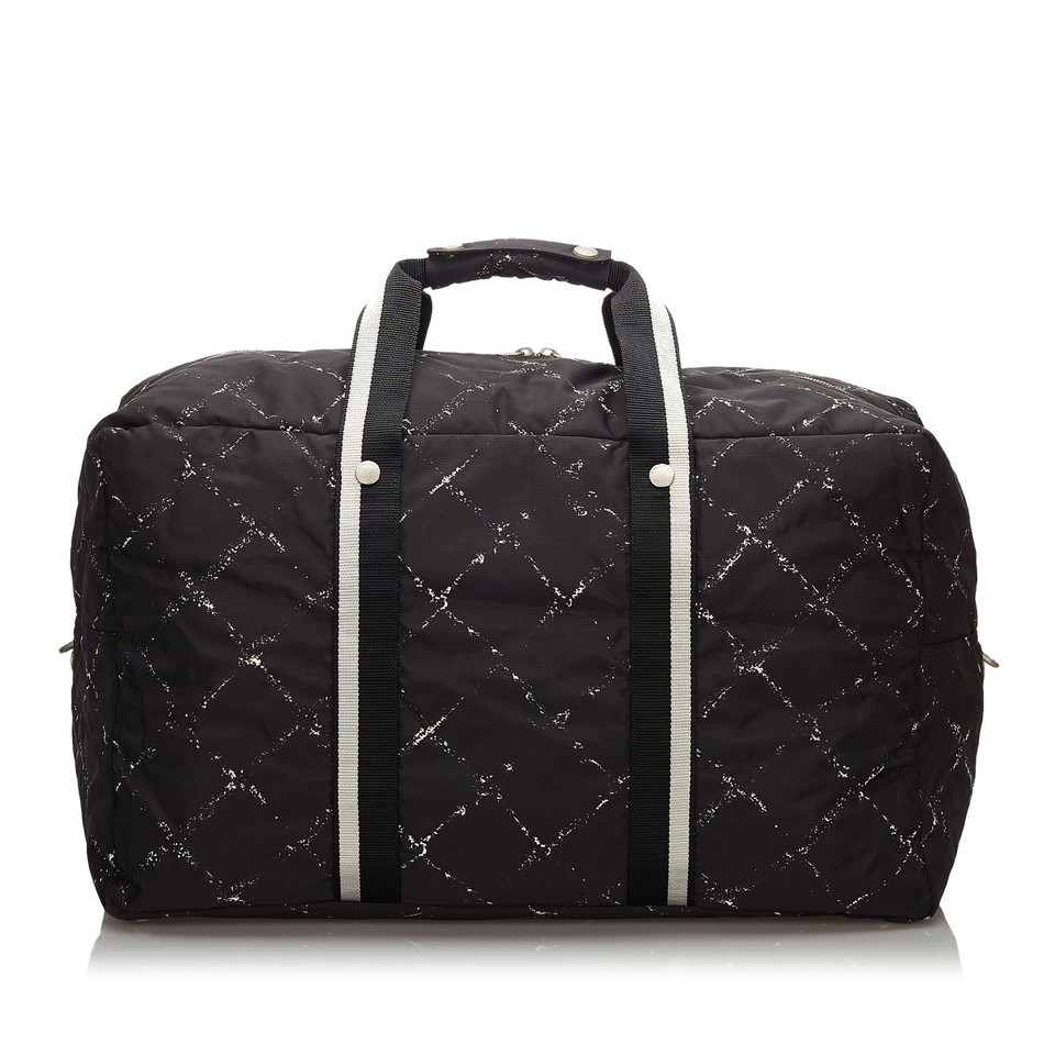 Chanel Reisetasche aus Baumwolle in Schwarz