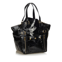 Yves Saint Laurent Downtown Tote Leer in Zwart