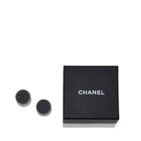Chanel Leder CC Clip-On Ohrringe