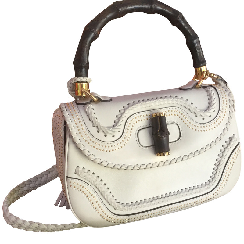 Gucci Bamboo Bag Leather in Cream