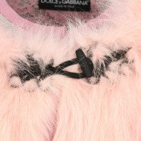 Dolce & Gabbana Jacke/Mantel aus Pelz in Rosa / Pink