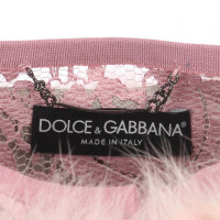 Dolce & Gabbana Jacke/Mantel aus Pelz in Rosa / Pink