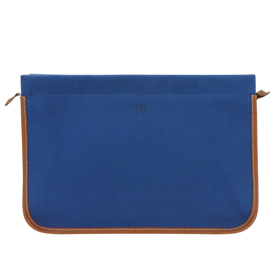 Hermès Clutch Bag Canvas in Blue