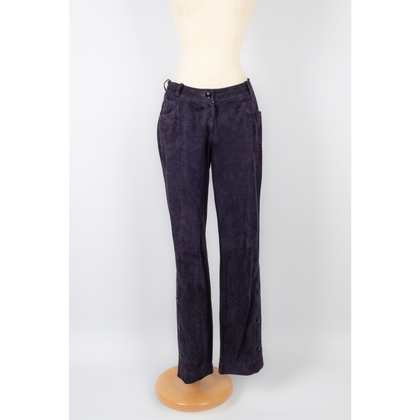Dior Trousers Suede in Violet
