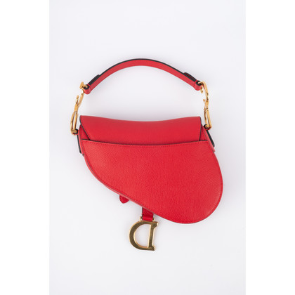 Dior Handbag Leather in Red