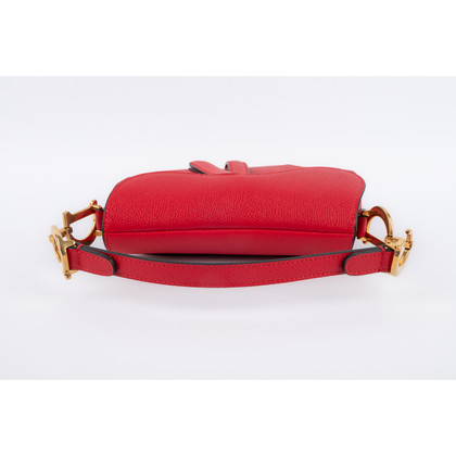 Dior Handbag Leather in Red