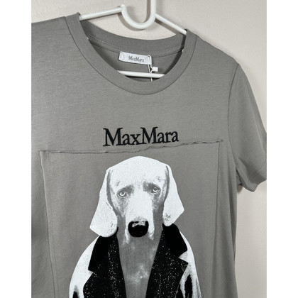Max Mara Oberteil aus Baumwolle in Grau