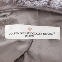 Golden Goose Manteau en fausse fourrure gris clair