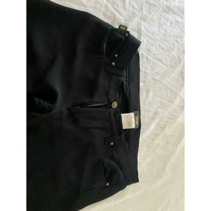 Versace Hose aus Seide in Schwarz