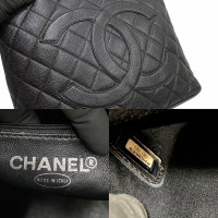 Chanel Shopping Tote aus Leder in Schwarz