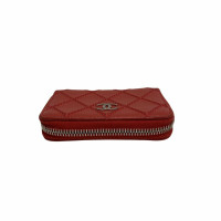 Chanel Boy Zip Around Wallet Leather in Red