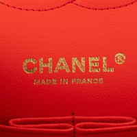 Chanel Flap Bag aus Leder in Orange