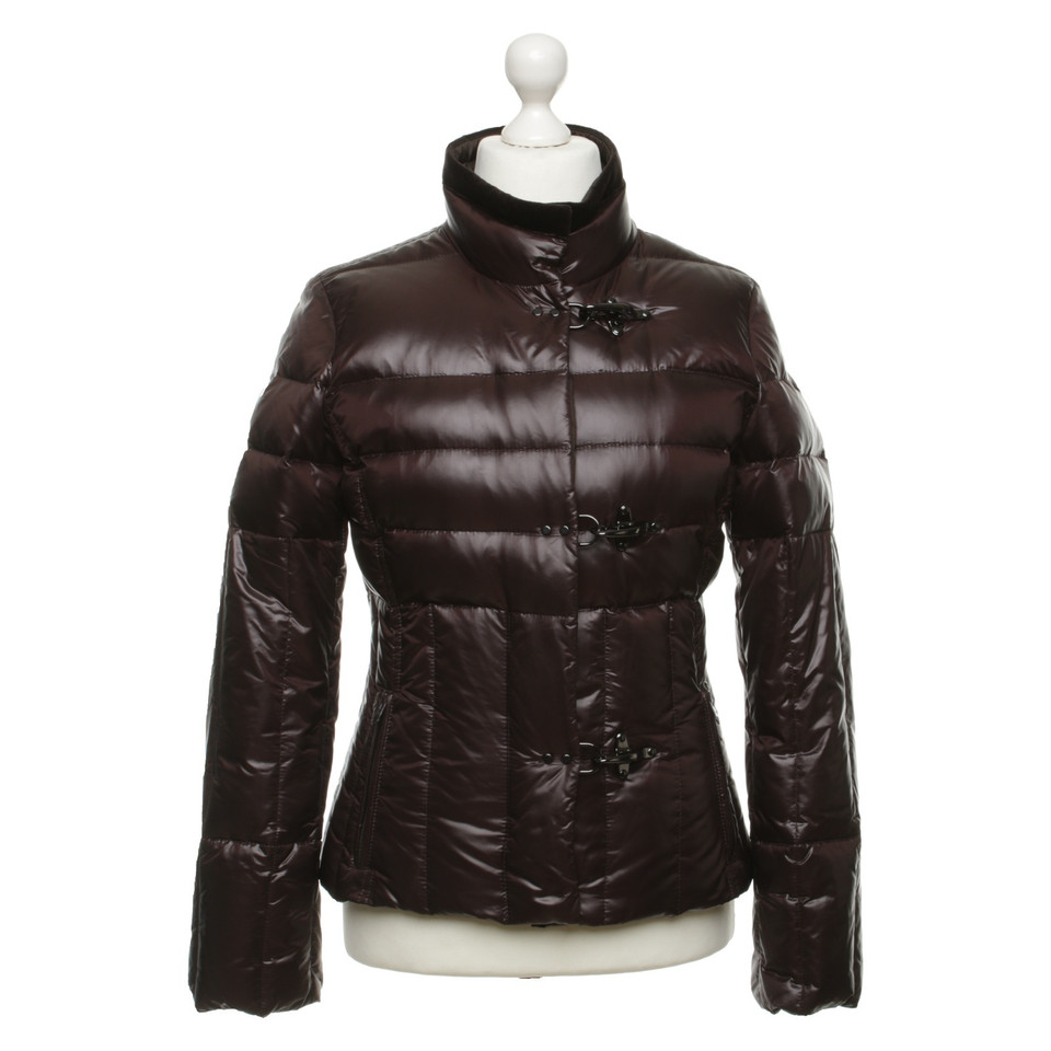 Fay Quilted jacket in dark brown