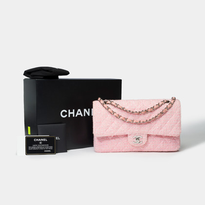 Chanel Flap Bag aus Wolle in Rosa / Pink
