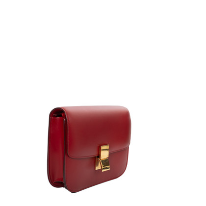 Céline Box Bag in Pelle in Rosso