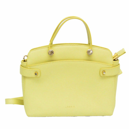Furla Handtasche aus Leder in Gelb