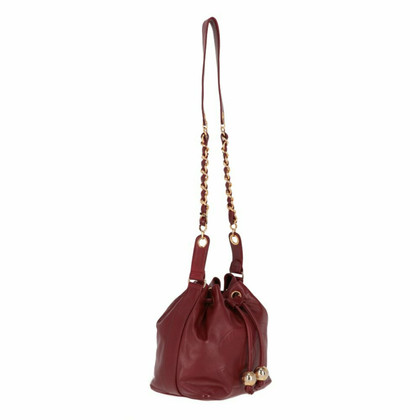 Chanel Bucket Bag Leer in Rood