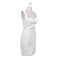 Mugler Kleid aus Baumwolle in Weiß