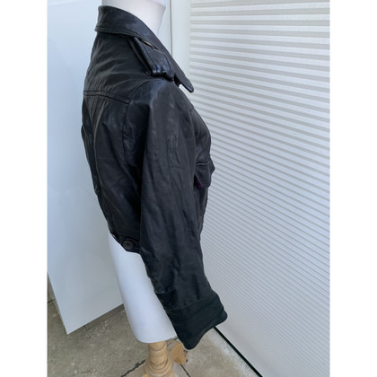 Diane Von Furstenberg Jacket/Coat Leather in Black