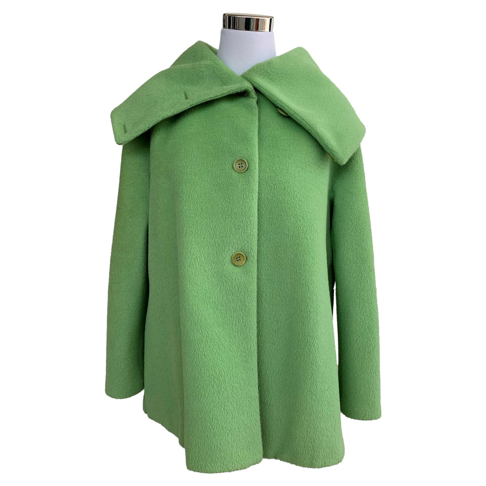 Armani Collezioni Jacke/Mantel aus Wolle in Grün