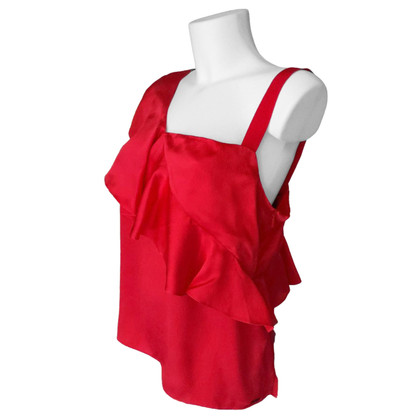 Armani Exchange Top Silk in Red