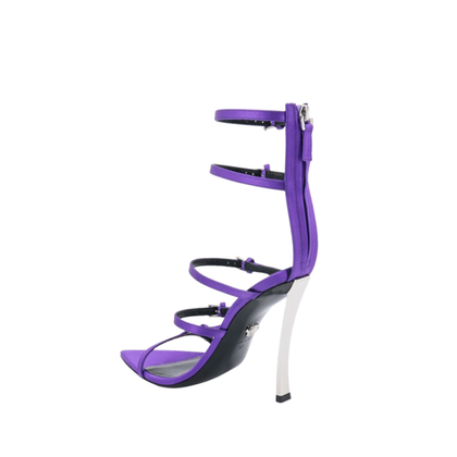 Versace Sandalen aus Seide in Violett