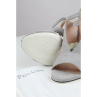 Pollini Sandalen aus Leder in Grau