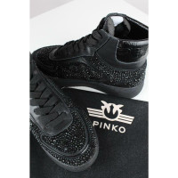 Pinko Chaussures de sport en Cuir en Noir