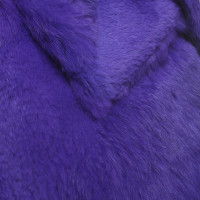 Versace Fellmantel in Violett