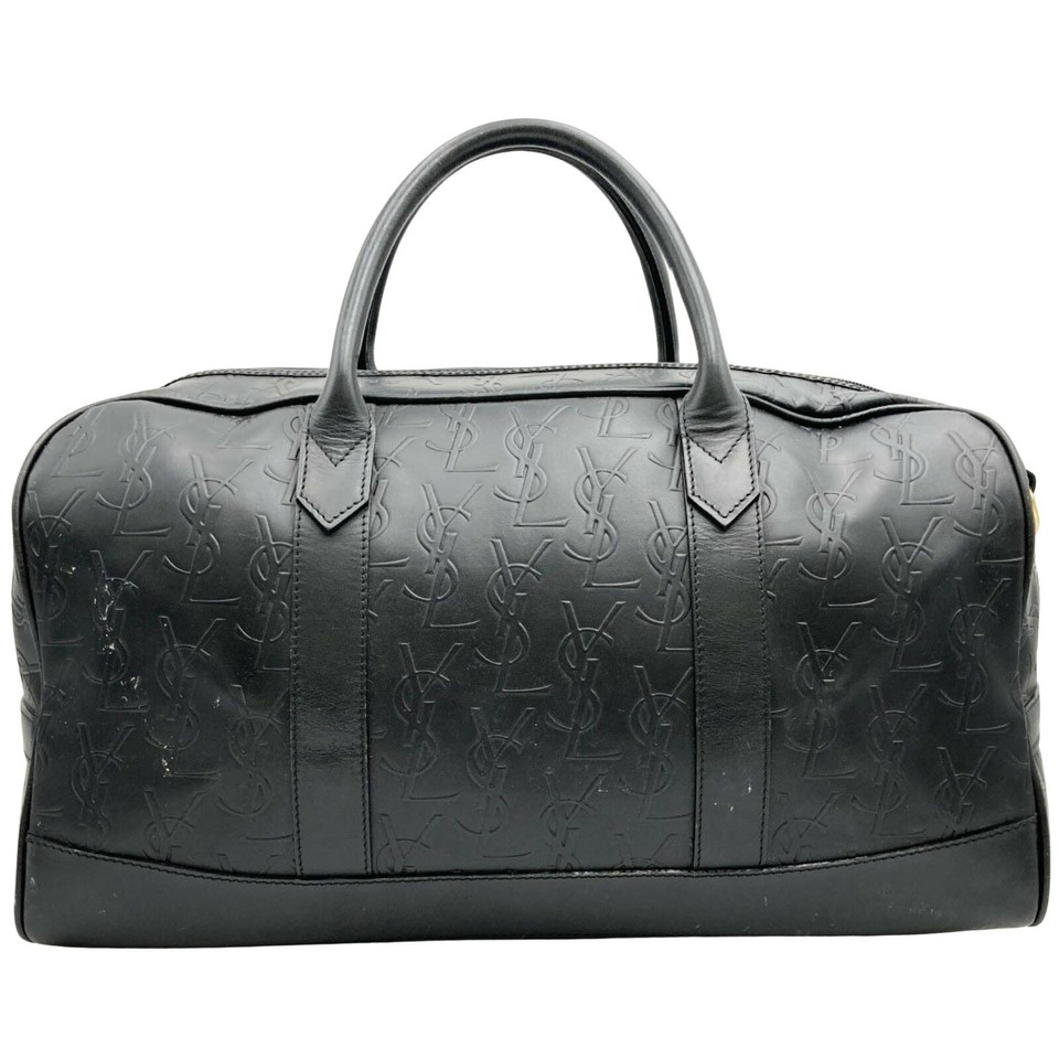 Yves Saint Laurent Reisetasche aus Leder in Schwarz